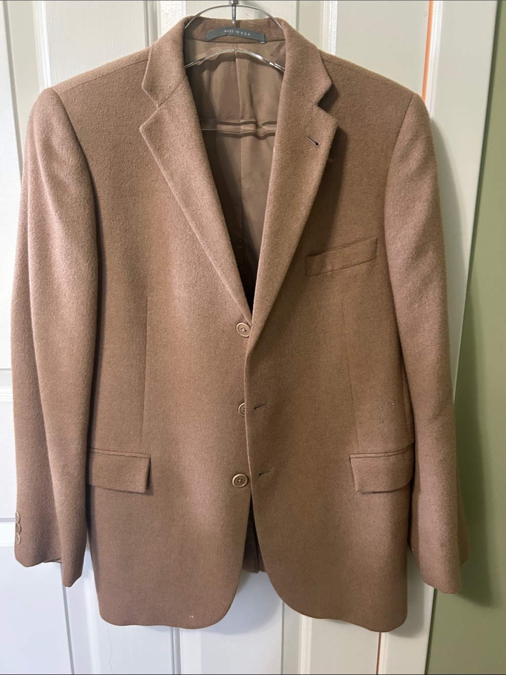 Boy’s size 14 camel Wool cashmere Blend Blazer